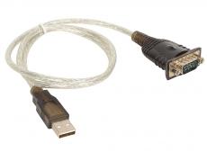 Кабель-адаптер USB AM - COM DB9M(RS232) Orient USS-111N, 0.8м, крепление гайки