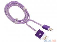 Кабель USB 2.0 Cablexpert, AM/microBM 5P, 1м фиолетовый металлик