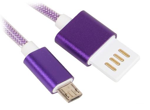 Кабель USB 2.0 Cablexpert, AM/microBM 5P, 1м фиолетовый металлик