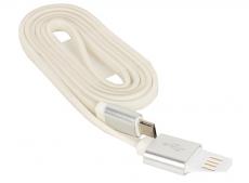 Кабель USB 2.0 Cablexpert, AM/microBM 5P, 1м серебристый металлик CC-mUSBs1m