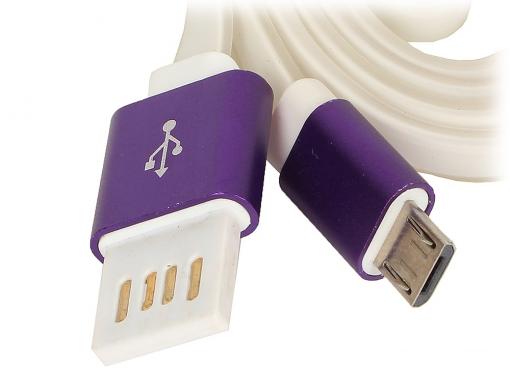 Кабель USB 2.0 Cablexpert, AM/microBM 5P, 1м фиолетовый металлик