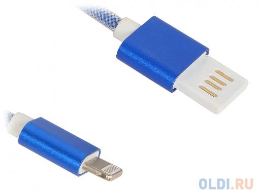 Кабель USB 2.0 Cablexpert, AM/Lightning 8P, 1м синий металлик