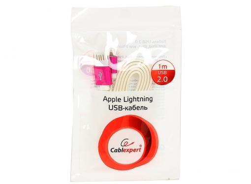 Кабель USB 2.0 Cablexpert, AM/Lightning 8P, 1м розовый металлик