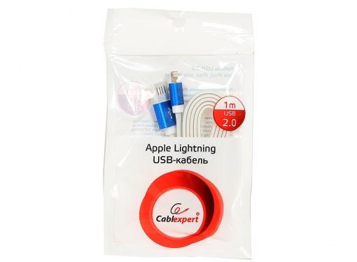 Кабель USB 2.0 Cablexpert, AM/Lightning 8P, 1м, синий металлик