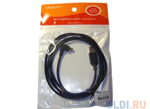 Кабель Orient MU-215B2 (Am - micro-Bm (5pin) угловой, правый поворот 90град, 1.5 м, черный)