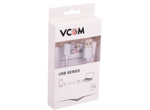 Кабель USB2.0 Am - micro-B 5P 1м с магнитным адаптером VCOM (VUS7000)