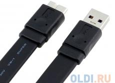 Кабель Micro USB 3.0 Orient MU-310F, Am - micro-Bm (10pin), 1.0 м, плоский, черный