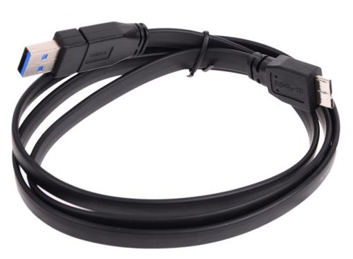 Кабель Micro USB 3.0 Orient MU-310F, Am - micro-Bm (10pin), 1.0 м, плоский, черный