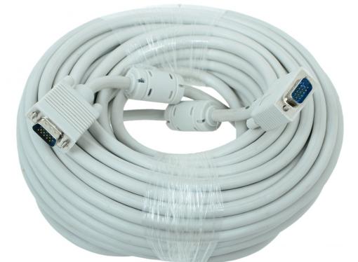 Кабель VGA Premium 15M/15M 20 м тройной экран, ферритовые кольца   CC-PPVGA-20M