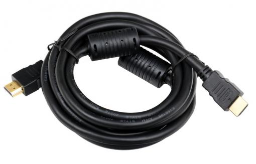 Кабель Telecom HDMI to HDMI (19M -19M) ver.1.4b, 2 фильтра, 2м, с позолоченными контактами