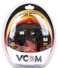 Кабель VCOM HDMI 19M/M-угловой коннектор 1.8м, 1.4V позолоченные контакты (VHD6260D-1.8MB) Blister