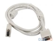 Кабель VGA Premium Gembird, 1.8м, 15M/15M, тройн.экран, феррит.кольца, пакет CC-PPVGA-6