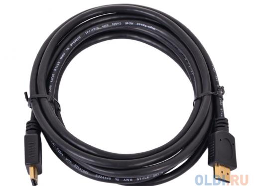 Кабель HDMI Gembird, 3.0м, v1.4, 19M/19M, черный, позол.разъемы, экран, пакет