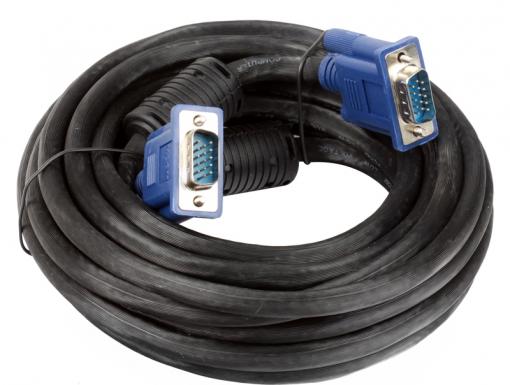 Кабель монитор-SVGA card (15M-15M) 5.0м 2 фильтра VCOM [VVG6448-5M]
