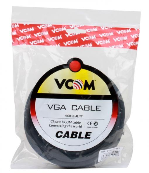 Кабель монитор-SVGA card (15M-15M) 5.0м 2 фильтра VCOM [VVG6448-5M]