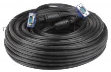 Кабель монитор-SVGA card (15M-15M) 30м 2 фильтра VCOM [VVG6448-30M]