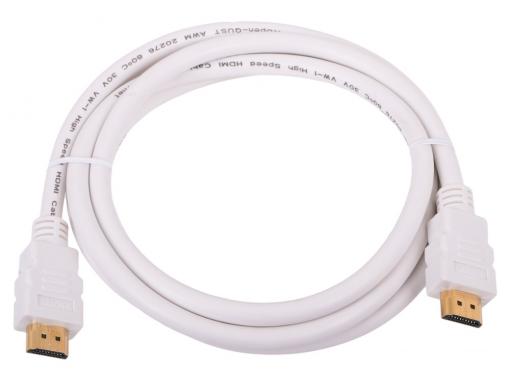 Кабель HDMI 19M/19M 1.8m ver:1.4 +3D/Ethernet AOpen [ACG511W-1.8M] белый, позолоченные контакты