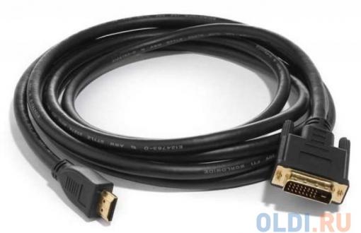 Кабель HDMI - DVI-D 19M/19M 2м Telecom с позолоченными контактами