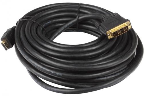 Кабель HDMI - DVI-D 19M/19M 10м Telecom с позолоченными контактами