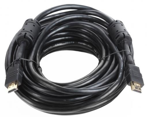 Кабель Telecom HDMI to HDMI (19M -19M) ver.1.4b, 2 фильтра, 10 м, с позолоченными контактами (CG511D-10M)
