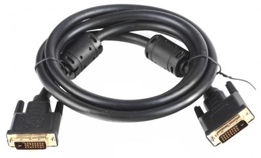 Кабель DVI-D 25M/25M 1.8м Dual Link VCOM [VDV6300-1.8M] 2 фильтра, позолоченные контакты