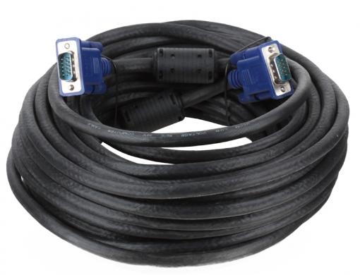 Кабель VGA VCOM (VVG6448-15M) 15 м, 2 фильтра, (15M-15M)
