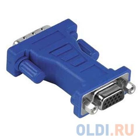 Адаптер Hama DVI (m) - VGA 15 pin HDD (f), синий H-45073