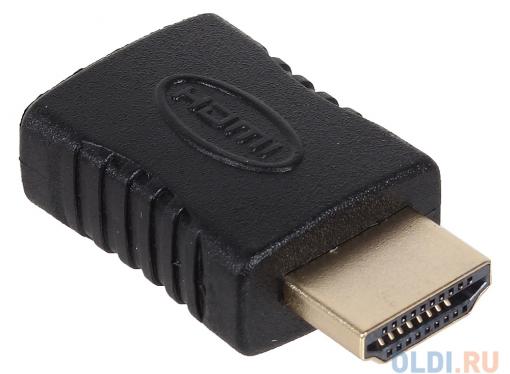 Переходник 3Cott 3C-HDMIM-HDMIF-AD206GP с HDMI/M на HDMI/F,  позолоченные коннекторы, черный