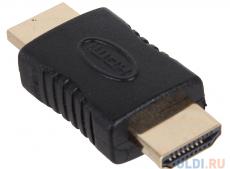 Переходник 3Cott 3C-HDMIM-HDMIM-AD208GP, с HDMI A/M на HDMI A/M, позолоченные коннекторы, черный