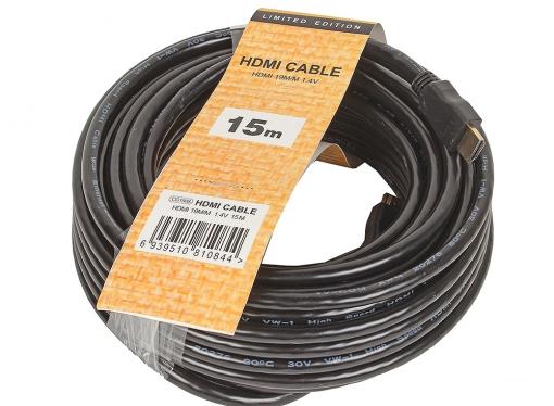 Кабель цифровой TV-COM HDMI19M to HDMI19M, V1.4+3D, 15m (CG150S-15M)