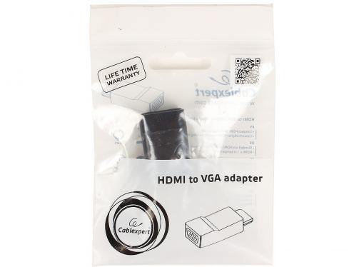 Переходник HDMI-VGA Cablexpert A-HDMI-VGA-001, 19M/15F