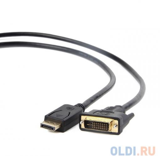 Кабель DisplayPort-DVI Gembird/Cablexpert, 1.8м, 20M/19M, черный, экран, пакет