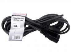 Кабель монитор - компьютер (UPS - устройство) 220V 5м, Telecom (TP020-IEC320-C13/C14-5.0-BK)