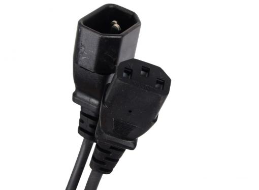 Кабель монитор - компьютер (UPS - устройство) 220V 5м, Telecom (TP020-IEC320-C13/C14-5.0-BK)