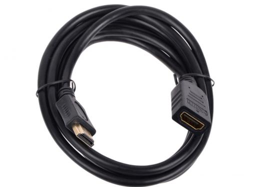 Удлинитель кабеля HDMI Cablexpert, 1.8м, v2.0, 19M/19F, черный, позол. разъемы, экран CC-HDMI4X-6