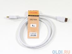 Кабель цифровой HDMI19M to HDMI19M, V1.4+3D, 1m, белый, TV-COM (CG150SW-1M)