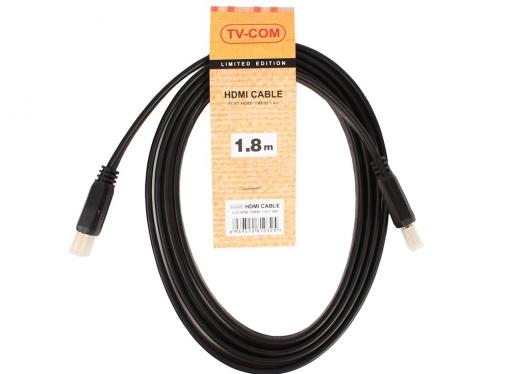 Кабель HDMI 19M/M 1.4V плоский 1.8m TV-COM (CG200F-1.8M)