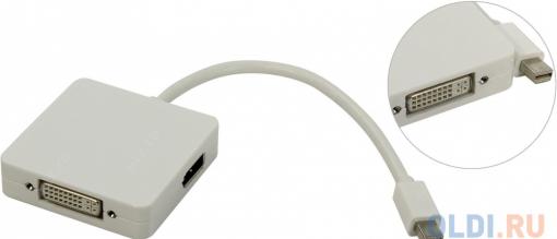 Адаптер Orient C305 (Mini DisplayPort M - HDMI/ DVI/ DisplayPort, длина 0.2 метра, белый)