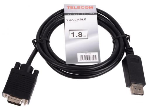 Кабель-переходник DP - VGA_M/M 1,8м Telecom (TA669-1.8M)
