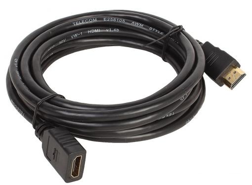 Кабель удлинительный  Telecom 1.4V HDMI-19M/HDMI-19F 3m (CG501D_M/F /VHD6105D-3M)