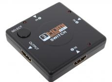 Разветвитель HDMI Switch Orient HS0301L, 3-in/1-out, HDMI 1.3b, HDTV1080p/1080i/720p, HDCP1.2, питание от HDMI, черный пл.корпус