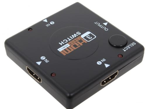 Разветвитель HDMI Switch Orient HS0301L, 3-in/1-out, HDMI 1.3b, HDTV1080p/1080i/720p, HDCP1.2, питание от HDMI, черный пл.корпус