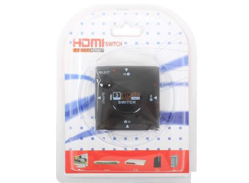 Разветвитель HDMI Switch Orient HS0301L, 3-in/1-out, HDMI 1.3b, HDTV1080p/1080i/720p, HDCP1.2, питание от HDMI, черный пл.корпус