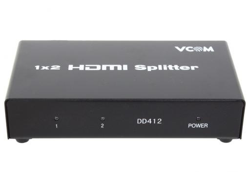 Разветвитель HDMI Spliitter 1=)2 3D Full-HD VCOM 1.4v HDP102 [VDS8040D] каскадируемый сплиттер на 2 монитора/телевизора