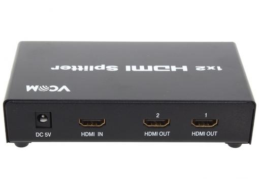 Разветвитель HDMI Spliitter 1=)2 3D Full-HD VCOM 1.4v HDP102 [VDS8040D] каскадируемый сплиттер на 2 монитора/телевизора