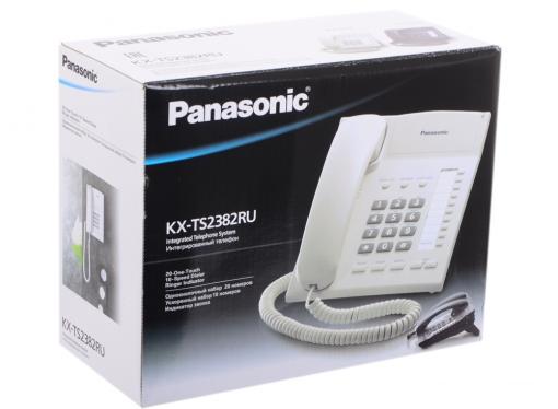 Телефон Panasonic KX-TS2382RUW Спикер, память 20