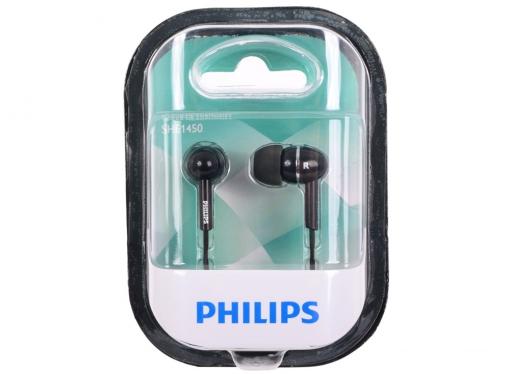 Наушники Philips SHE1450BK/51 black вкладыши