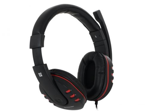 Гарнитура Defender Warhead G-160 черный, кабель 2,5 м
