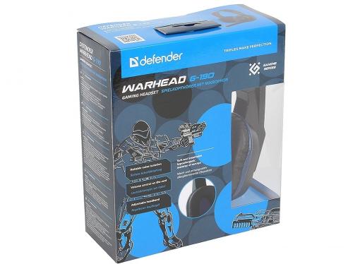 Гарнитура Defender Warhead G-190 синий + черный