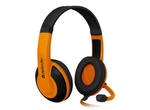 Гарнитура Defender Warhead G-120 черно-оранжевый 2м